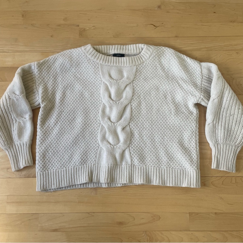Chunky cable knit sweater in wool blend